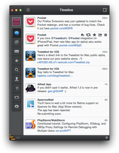 Ansicht der Timeline unter Tweetbot für Mac